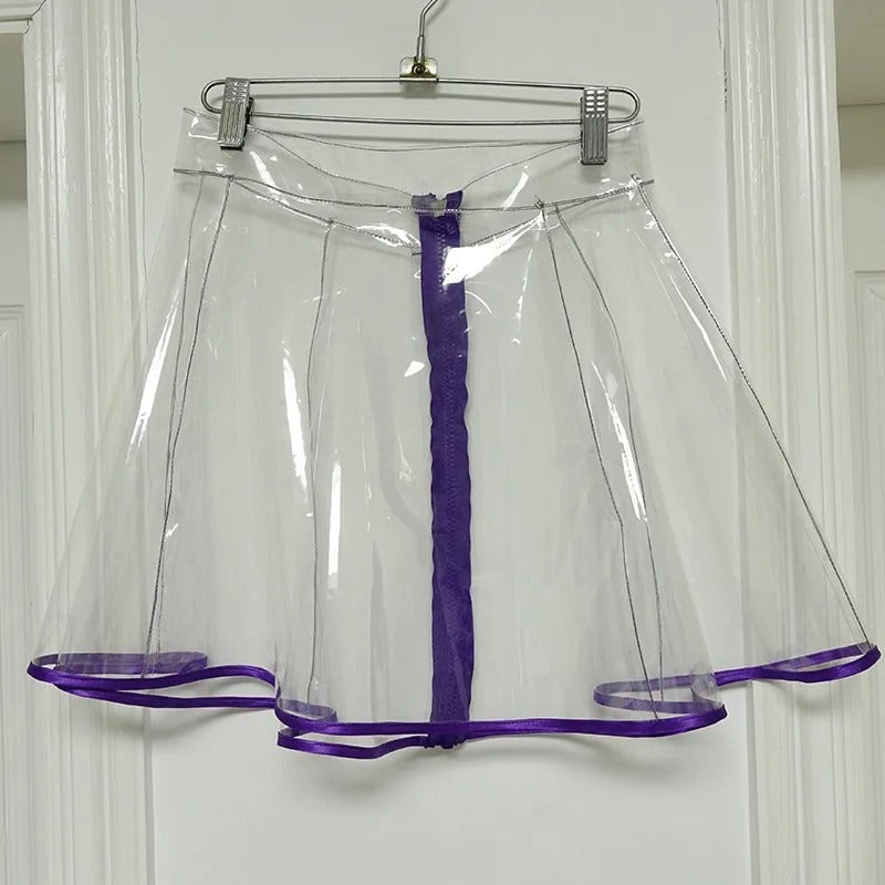 Crystal Clear TPU A-Line Mini Skirt