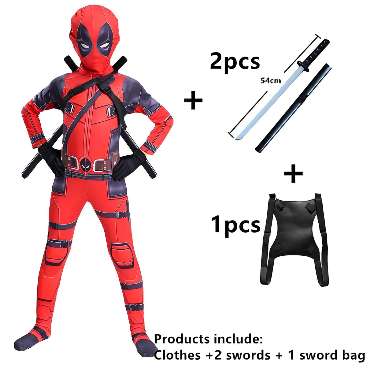 Deadpool-Inspired Cosplay Costume Set