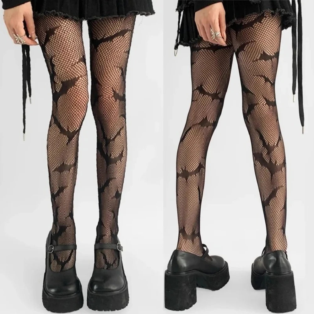 Bat Fishnet Stockings