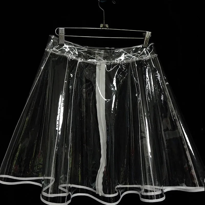 Crystal Clear TPU A-Line Mini Skirt