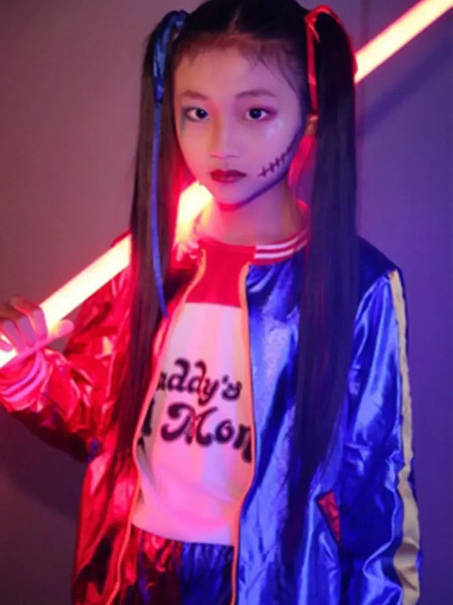 Harley-Inspired Girls Cosplay Costume Set