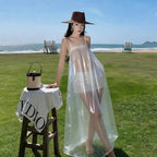 Glossy PVC Long Performance Dress