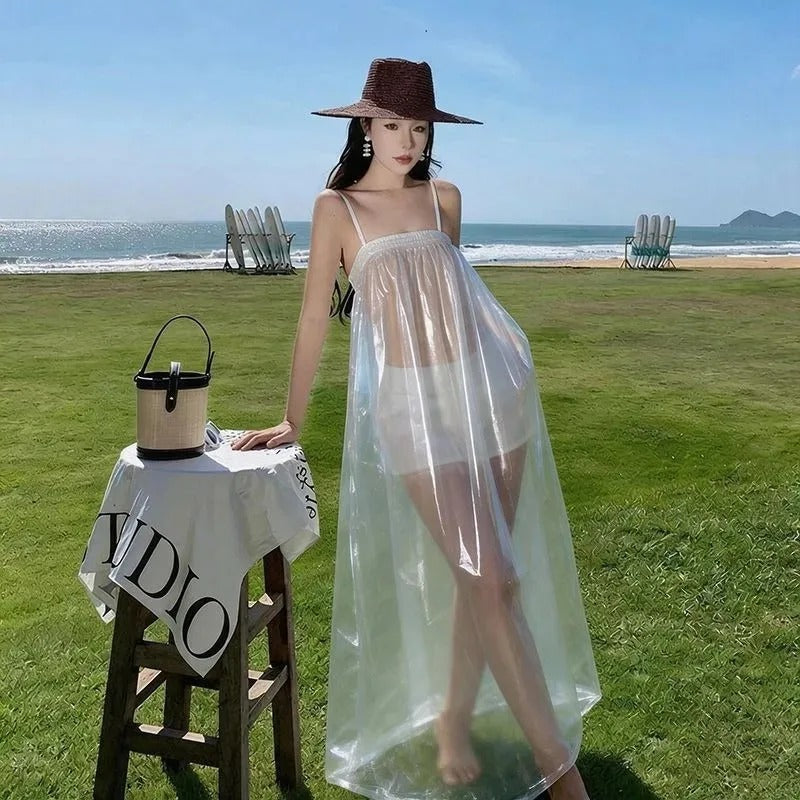 Glossy PVC Long Performance Dress