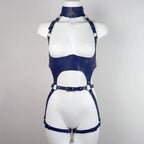 Gothic PU Leather Body Harness Set