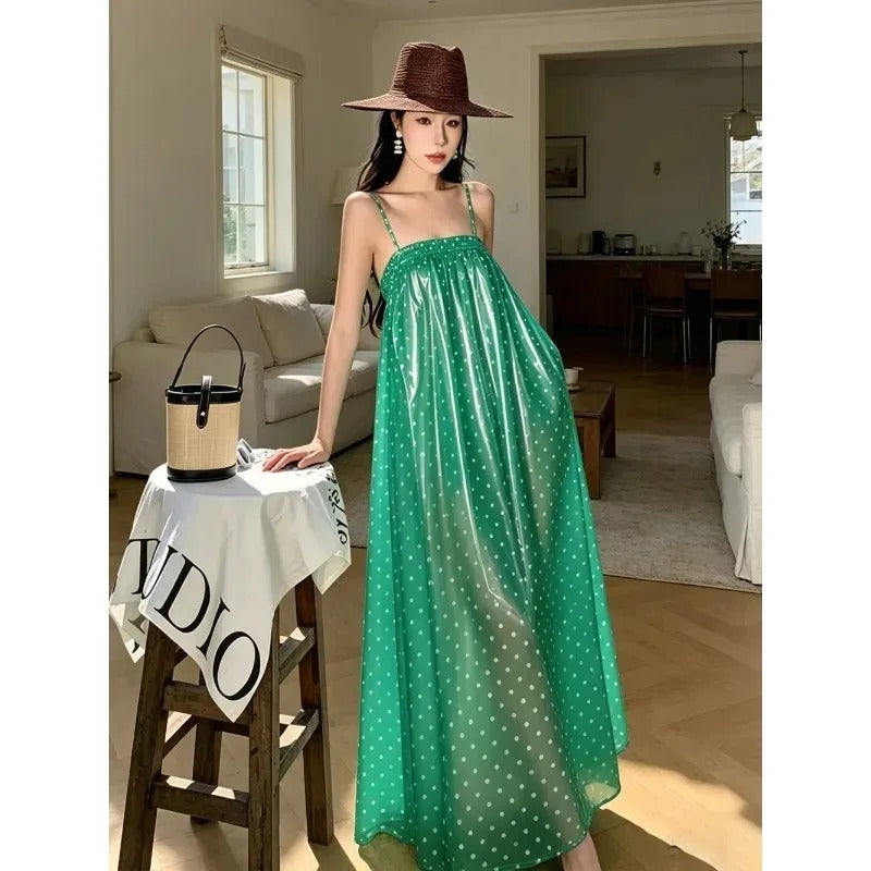 Glossy PVC Long Performance Dress