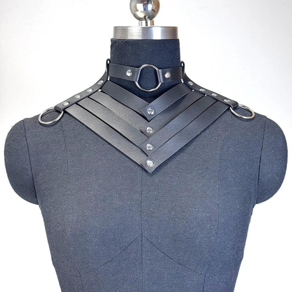 Vintage Gothic O-Ring Bow Tie Necklace