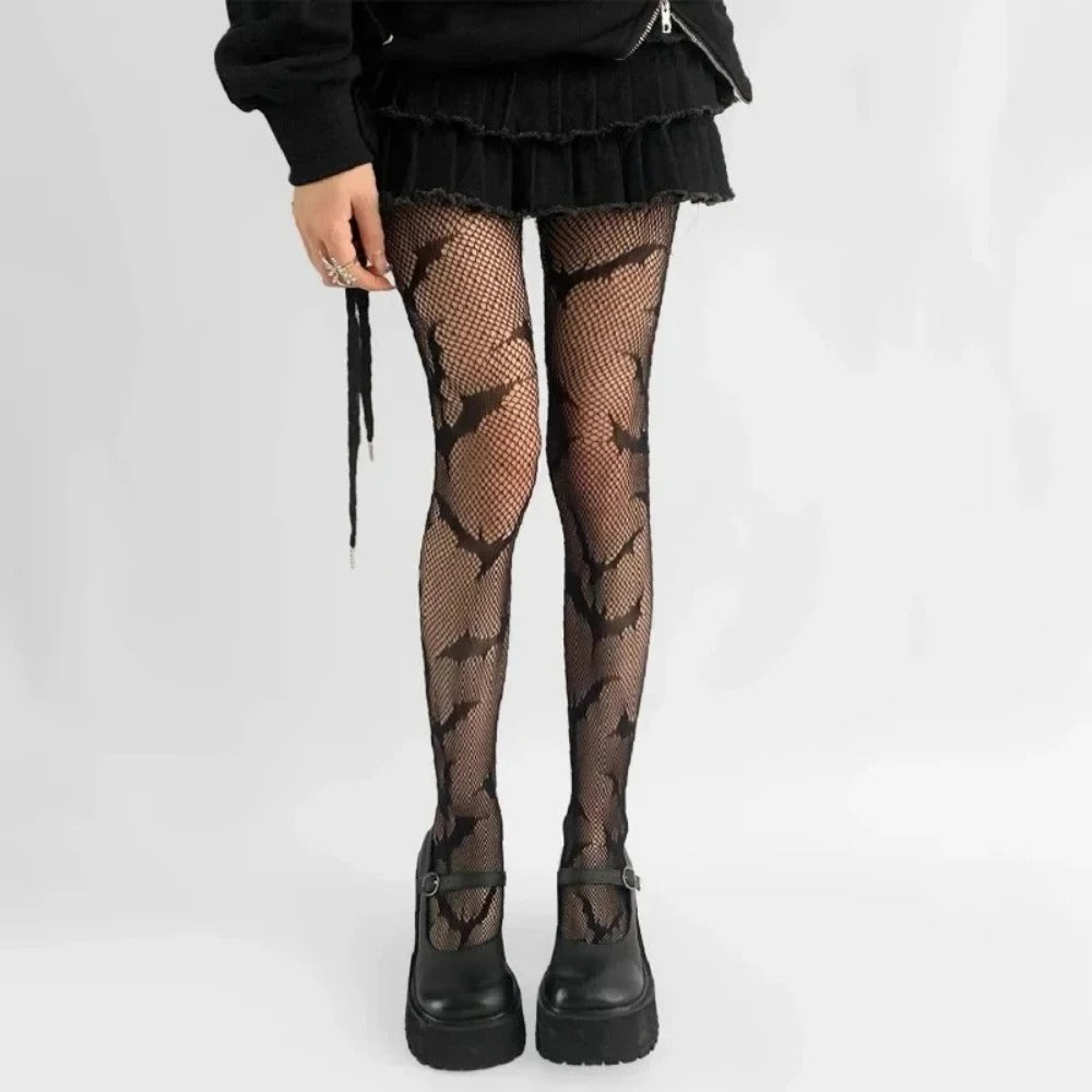 Bat Fishnet Stockings